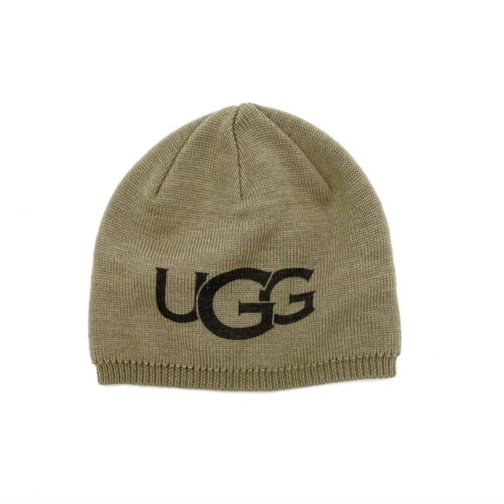 UGG tan logo infant knit Beanie - one size